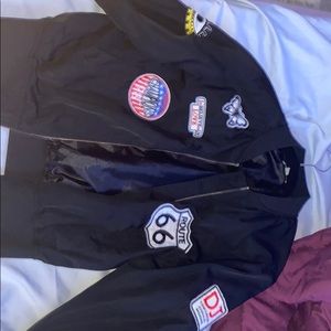 Black bomber jacket